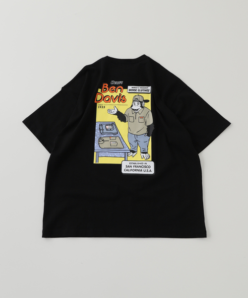 BEN DAVIS ORIGINALS（ベンデイビスオリジナルス）の「【BEN DAVIS / ベンデイビス】 heres Big Tシャツ（Tシャツ/カットソー・メンズ・ホワイト/ブラック/ベージュ/グリーン・MEDIUM/LARGE）」の3枚目の写真