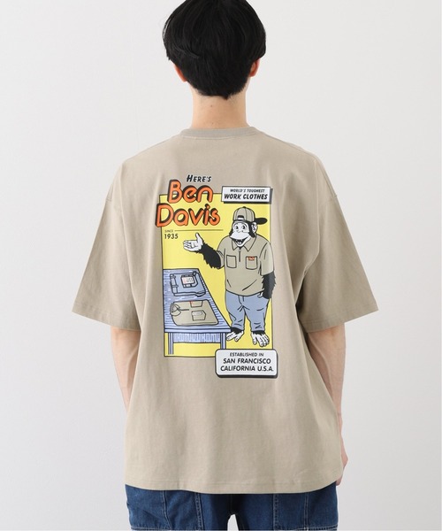 BEN DAVIS ORIGINALS（ベンデイビスオリジナルス）の「【BEN DAVIS / ベンデイビス】 heres Big Tシャツ（Tシャツ/カットソー・メンズ・ホワイト/ブラック/ベージュ/グリーン・MEDIUM/LARGE）」の8枚目の写真