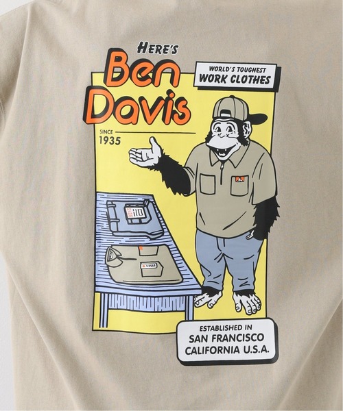 BEN DAVIS ORIGINALS（ベンデイビスオリジナルス）の「【BEN DAVIS / ベンデイビス】 heres Big Tシャツ（Tシャツ/カットソー・メンズ・ホワイト/ブラック/ベージュ/グリーン・MEDIUM/LARGE）」の21枚目の写真