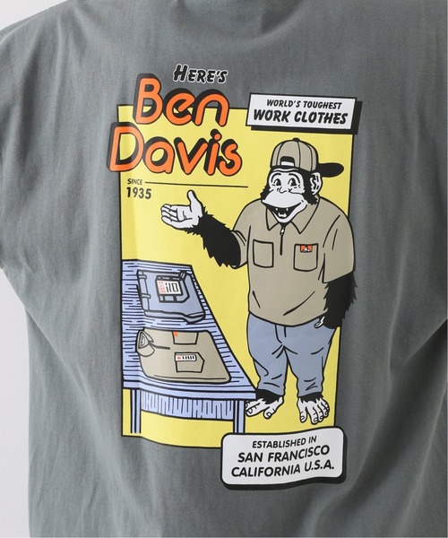 BEN DAVIS ORIGINALS（ベンデイビスオリジナルス）の「【BEN DAVIS / ベンデイビス】 heres Big Tシャツ（Tシャツ/カットソー・メンズ・ホワイト/ブラック/ベージュ/グリーン・MEDIUM/LARGE）」の22枚目の写真