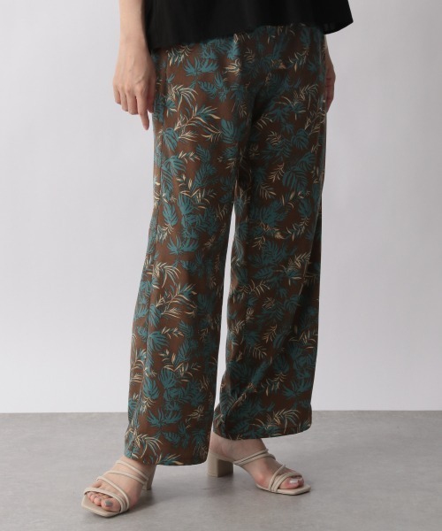 LOWRYS FARM（ローリーズファーム）の「夏柄ワイドイージーパンツ　950055（その他パンツ・レディース・ネイビー/ブラウン/アイボリー・FREE）」の16枚目の写真