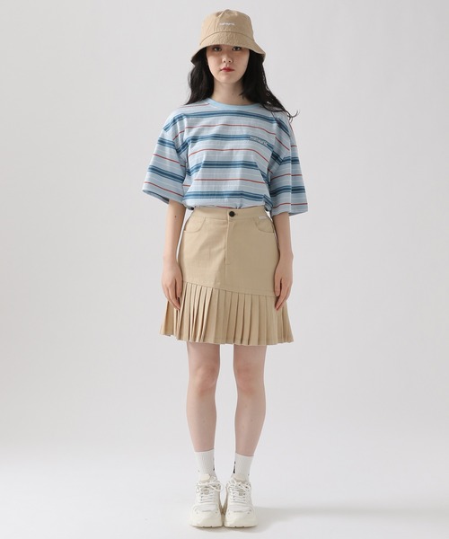 MAHAGRID（マハグリッド）の「MAHAGRID／POINT LOGOボーダーT 2945845（Tシャツ/カットソー・レディース・ライトブルー/ネイビー/その他1・MEDIUM/LARGE）」の9枚目の写真