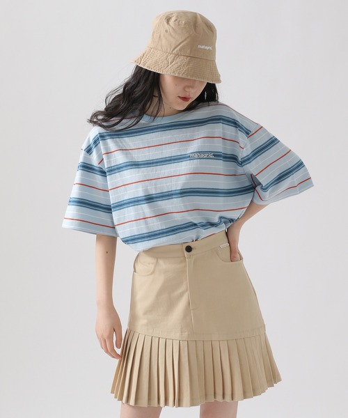 MAHAGRID（マハグリッド）の「MAHAGRID／POINT LOGOボーダーT 2945845（Tシャツ/カットソー・レディース・ライトブルー/ネイビー/その他1・MEDIUM/LARGE）」の10枚目の写真