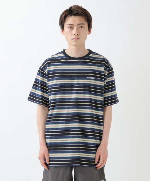 MAHAGRID（マハグリッド）の「MAHAGRID／POINT LOGOボーダーT 2945845（Tシャツ/カットソー・レディース・ライトブルー/ネイビー/その他1・MEDIUM/LARGE）」の13枚目の写真