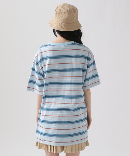 MAHAGRID（マハグリッド）の「MAHAGRID／POINT LOGOボーダーT 2945845（Tシャツ/カットソー・レディース・ライトブルー/ネイビー/その他1・MEDIUM/LARGE）」の16枚目の写真