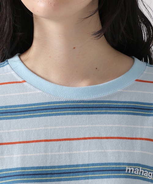 MAHAGRID（マハグリッド）の「MAHAGRID／POINT LOGOボーダーT 2945845（Tシャツ/カットソー・レディース・ライトブルー/ネイビー/その他1・MEDIUM/LARGE）」の17枚目の写真