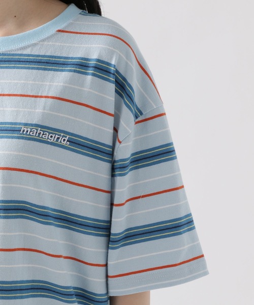 MAHAGRID（マハグリッド）の「MAHAGRID／POINT LOGOボーダーT 2945845（Tシャツ/カットソー・レディース・ライトブルー/ネイビー/その他1・MEDIUM/LARGE）」の18枚目の写真