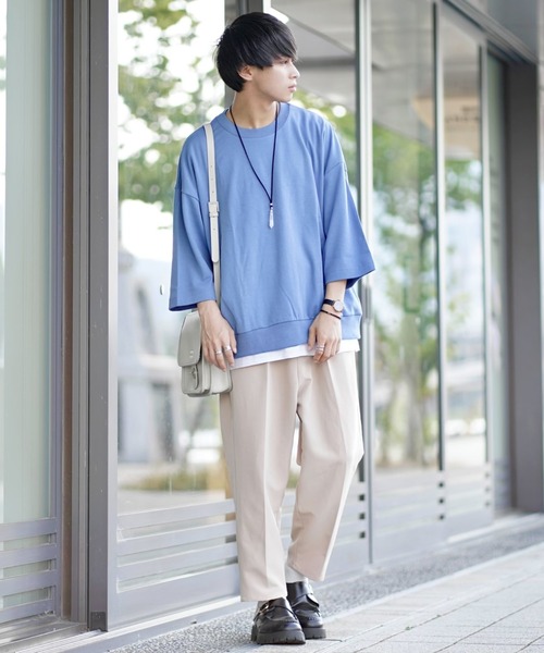 INTER FACTORY（インターファクトリー）の「ファッションインフルエンサー こーせ - ワンタックコクーンパンツ　made in INTER FACTORY（その他パンツ・メンズ・ベージュ/ブラック・MEDIUM/LARGE）」の8枚目の写真