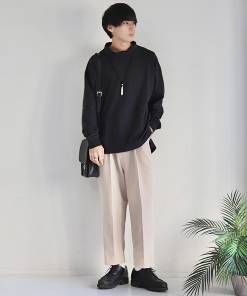 INTER FACTORY（インターファクトリー）の「ファッションインフルエンサー こーせ - ワンタックコクーンパンツ　made in INTER FACTORY（その他パンツ・メンズ・ベージュ/ブラック・MEDIUM/LARGE）」の9枚目の写真