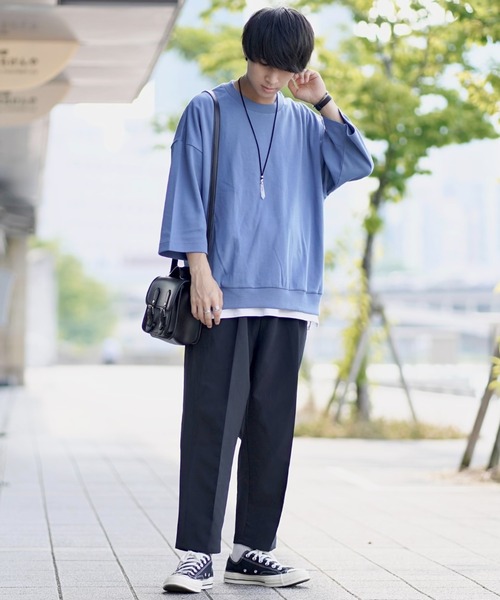 INTER FACTORY（インターファクトリー）の「ファッションインフルエンサー こーせ - ワンタックコクーンパンツ　made in INTER FACTORY（その他パンツ・メンズ・ベージュ/ブラック・MEDIUM/LARGE）」の11枚目の写真