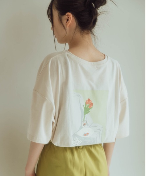 nemne store(ネンネストア)の「いちにちのはじまりアソートプリントT(Tシャツ/カットソー・レディース・ホワイト/ライトグレー/ライトブルー/ベージュ/オフホワイト/サックスブルー/ブルー/アイボリー/クリーム/クリア/ナチュラル/スミクロ・フリー)」の7枚目の写真