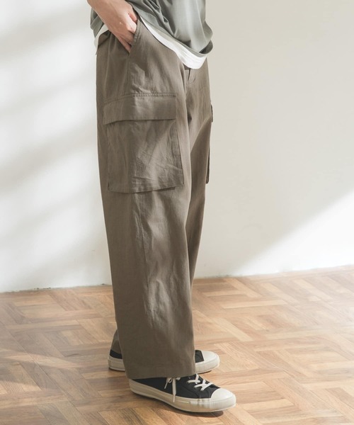 FORK&SPOON（フォークアンドスプーン）の「FORK&SPOON　ヘンプコットンカーゴパンツ（カーゴパンツ・メンズ・ホワイト系その他/グリーン系その他・4/5）」の10枚目の写真