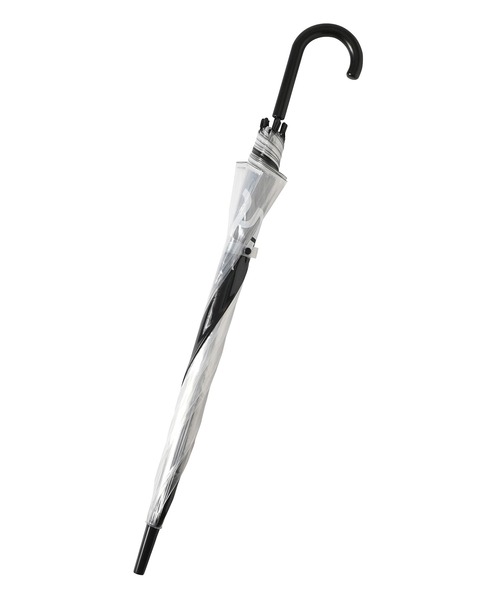 X-girl（エックスガール）の「MILLS LOGO VINYL UMBRELLA（長傘・レディース・ブラック・ONE SIZE）」の3枚目の写真