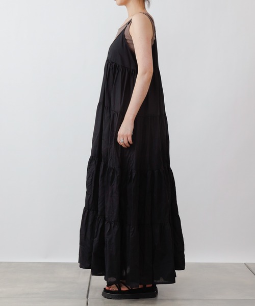 COLONY 2139（コロニートゥーワンスリーナイン）の「【WEB・一部店舗限定】コットンティアードキャミワンピース（ワンピース・レディース・ブラック・FREE）」の13枚目の写真