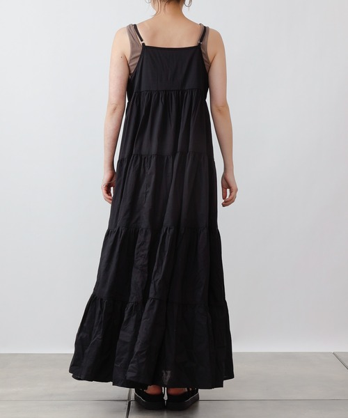 COLONY 2139（コロニートゥーワンスリーナイン）の「【WEB・一部店舗限定】コットンティアードキャミワンピース（ワンピース・レディース・ブラック・FREE）」の10枚目の写真