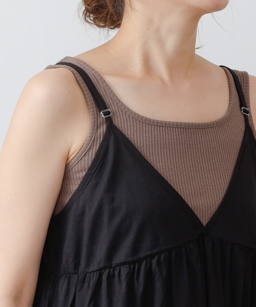 COLONY 2139（コロニートゥーワンスリーナイン）の「【WEB・一部店舗限定】コットンティアードキャミワンピース（ワンピース・レディース・ブラック・FREE）」の6枚目の写真