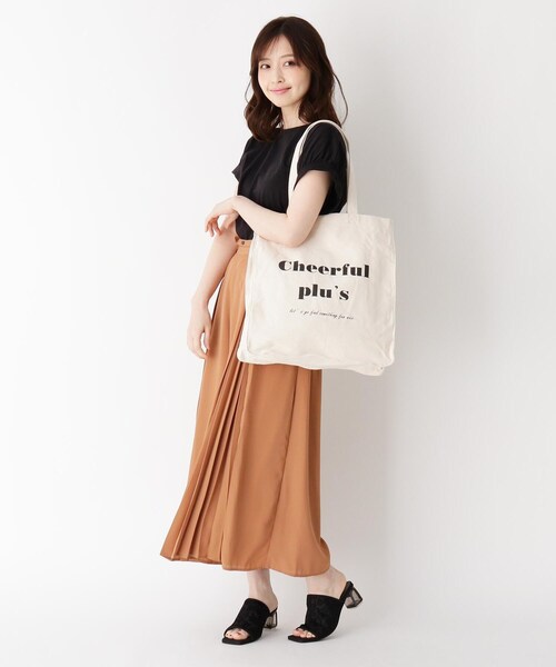 Ober Tashe（オーバータッシェ）の「ロゴスクエアキャンバストート（トートバッグ・レディース・ブラック/ブラック系8/ベージュ系8・FREE）」の7枚目の写真