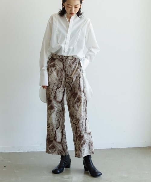 Birthday room（バースデイルーム）の「マーブルパターンプリントパンツ（その他パンツ・レディース・ブラック/ブラウン・FREE）」の18枚目の写真