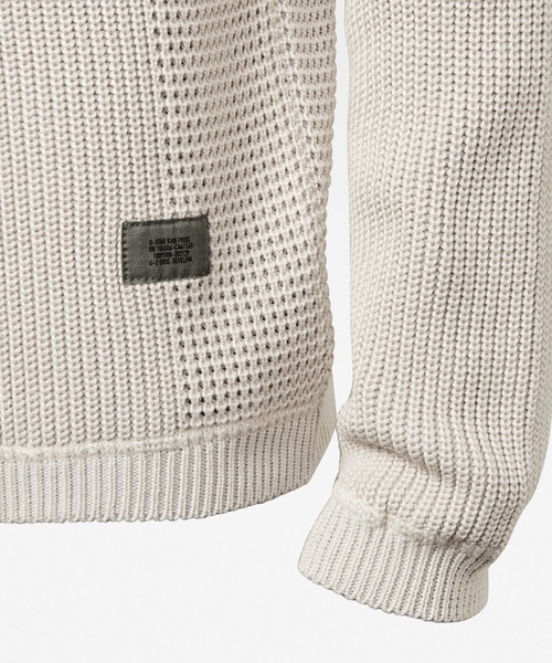 G-STAR（ジースター）の「STRUCTURED TURTLENECK KNITTED SWEATER/タートルネック（ニット/セーター・メンズ・ホワイト系その他・MEDIUM/LARGE/X-LARGE/X-SMALL/SMALL）」の2枚目の写真