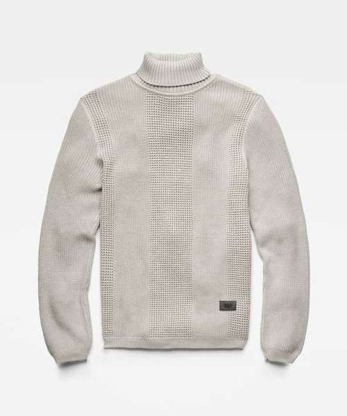 G-STAR（ジースター）の「STRUCTURED TURTLENECK KNITTED SWEATER/タートルネック（ニット/セーター・メンズ・ホワイト系その他・MEDIUM/LARGE/X-LARGE/X-SMALL/SMALL）」の9枚目の写真