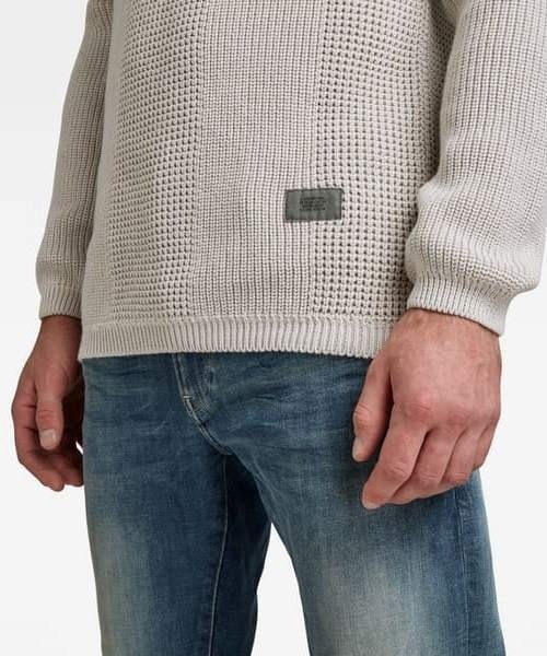 G-STAR（ジースター）の「STRUCTURED TURTLENECK KNITTED SWEATER/タートルネック（ニット/セーター・メンズ・ホワイト系その他・MEDIUM/LARGE/X-LARGE/X-SMALL/SMALL）」の8枚目の写真