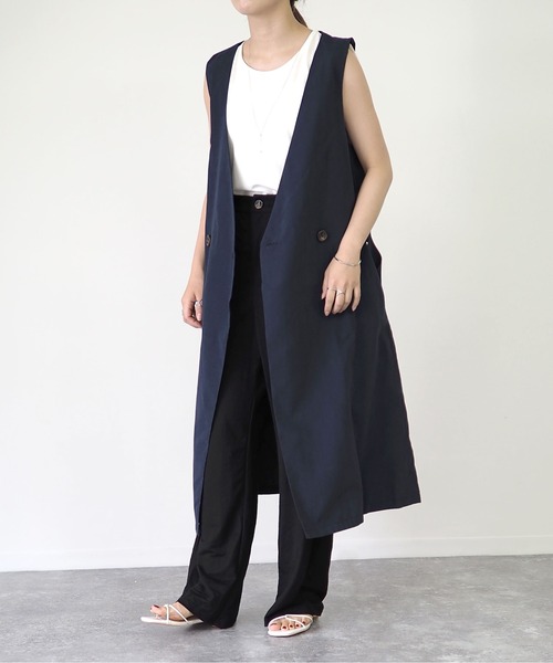 Riberry（リベリー）の「トレンチジレ（ベスト・レディース・ベージュ/ネイビー/キャメル・MEDIUM/LARGE）」の9枚目の写真