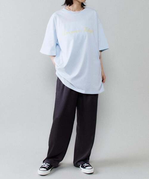 CONVERSE TOKYO（コンバーストウキョウ）の「フロントロゴビッグTシャツ（Tシャツ/カットソー・レディース・ブルー/ホワイト/グリーン/ピンク・FREE）」の19枚目の写真