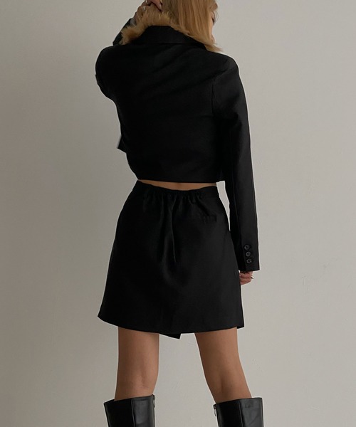 Avvenente（アベネンテ）の「【Avvenente】ラップキュロットスカート（その他パンツ・レディース・ブラック/グレー・M）」の13枚目の写真