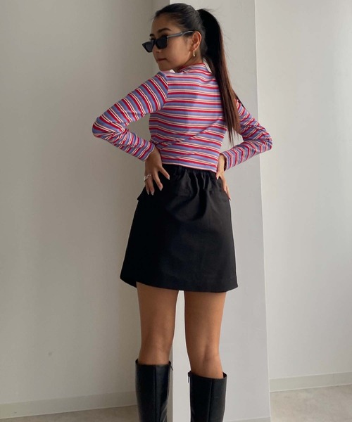 Avvenente（アベネンテ）の「【Avvenente】ラップキュロットスカート（その他パンツ・レディース・ブラック/グレー・M）」の11枚目の写真