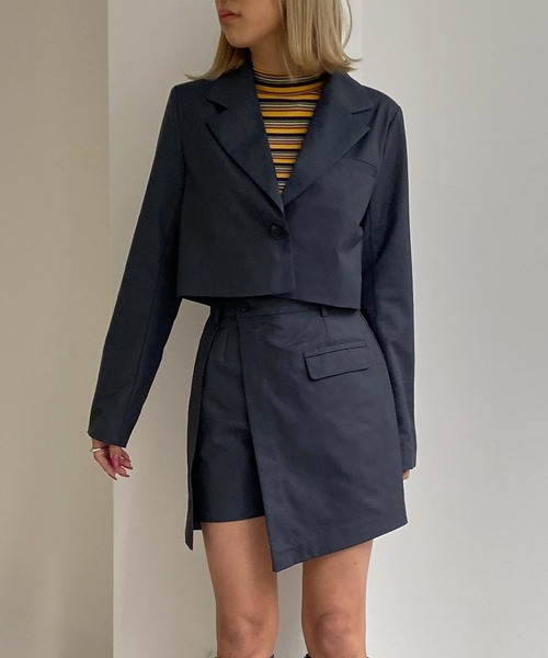 Avvenente（アベネンテ）の「【Avvenente】ラップキュロットスカート（その他パンツ・レディース・ブラック/グレー・M）」の10枚目の写真