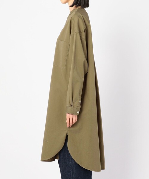 GYMPHLEX（ジムフレックス）の「【Gymphlex】バンドカラーシャツワンピース BIT WOMEN（ワンピース・レディース・ベージュ/カーキ/チャコール・12/14）」の4枚目の写真