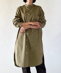 【Gymphlex】バンドカラーシャツワンピース BIT WOMEN