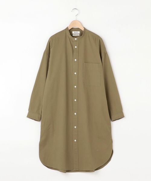 GYMPHLEX（ジムフレックス）の「【Gymphlex】バンドカラーシャツワンピース BIT WOMEN（ワンピース・レディース・ベージュ/カーキ/チャコール・12/14）」の10枚目の写真