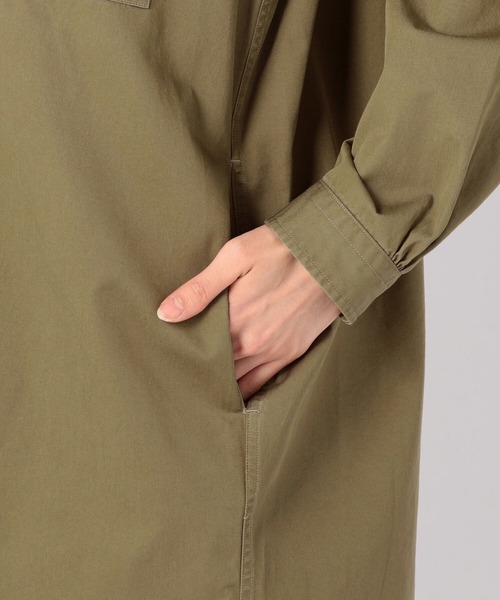 GYMPHLEX（ジムフレックス）の「【Gymphlex】バンドカラーシャツワンピース BIT WOMEN（ワンピース・レディース・ベージュ/カーキ/チャコール・12/14）」の15枚目の写真