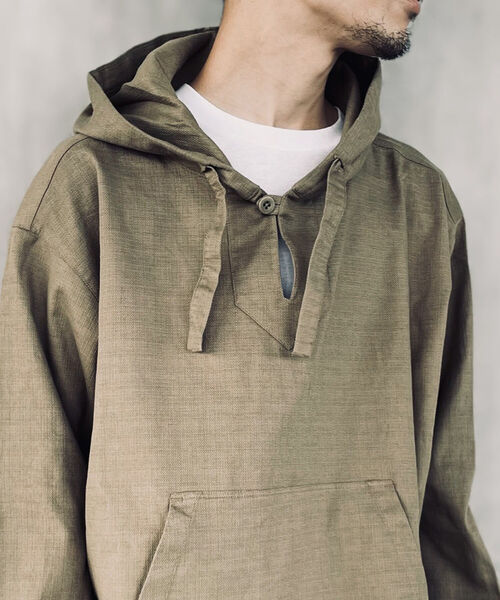 GLOSTER(グロスター)の「【GLOSTER/グロスター】メキシカンパーカー(パーカー・メンズ・オフホワイト/カーキ/オレンジ・MEDIUM/LARGE)」の21枚目の写真