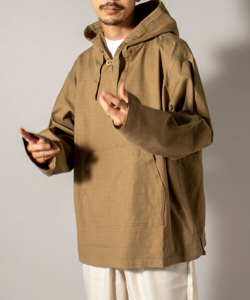 GLOSTER(グロスター)の「【GLOSTER/グロスター】メキシカンパーカー(パーカー・メンズ・オフホワイト/カーキ/オレンジ・MEDIUM/LARGE)」の20枚目の写真