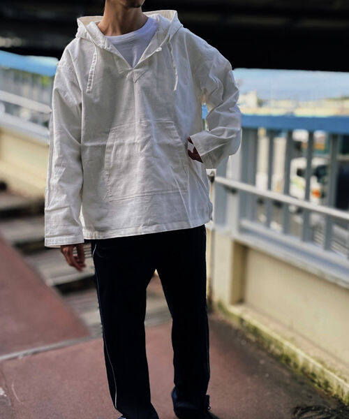 GLOSTER(グロスター)の「【GLOSTER/グロスター】メキシカンパーカー(パーカー・メンズ・オフホワイト/カーキ/オレンジ・MEDIUM/LARGE)」の16枚目の写真