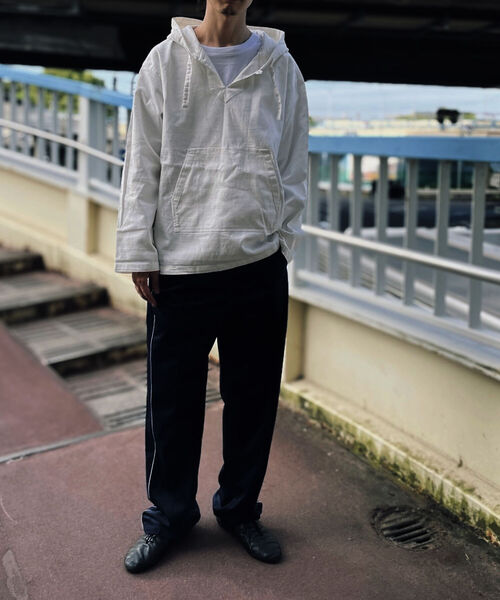 GLOSTER(グロスター)の「【GLOSTER/グロスター】メキシカンパーカー(パーカー・メンズ・オフホワイト/カーキ/オレンジ・MEDIUM/LARGE)」の15枚目の写真