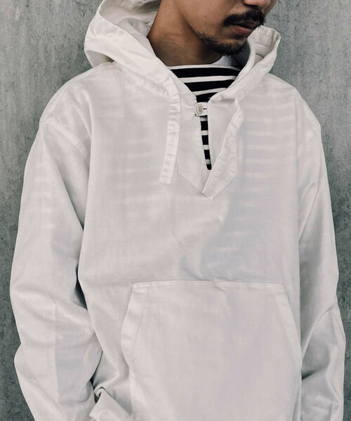 GLOSTER(グロスター)の「【GLOSTER/グロスター】メキシカンパーカー(パーカー・メンズ・オフホワイト/カーキ/オレンジ・MEDIUM/LARGE)」の14枚目の写真