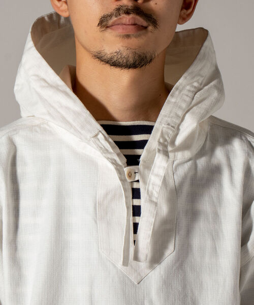 GLOSTER(グロスター)の「【GLOSTER/グロスター】メキシカンパーカー(パーカー・メンズ・オフホワイト/カーキ/オレンジ・MEDIUM/LARGE)」の10枚目の写真