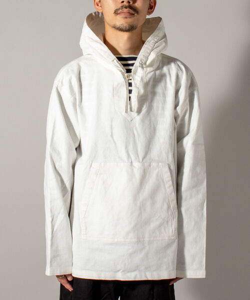 GLOSTER(グロスター)の「【GLOSTER/グロスター】メキシカンパーカー(パーカー・メンズ・オフホワイト/カーキ/オレンジ・MEDIUM/LARGE)」の9枚目の写真