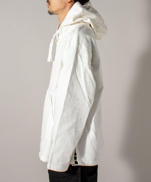 GLOSTER(グロスター)の「【GLOSTER/グロスター】メキシカンパーカー(パーカー・メンズ・オフホワイト/カーキ/オレンジ・MEDIUM/LARGE)」の8枚目の写真