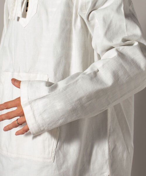 GLOSTER(グロスター)の「【GLOSTER/グロスター】メキシカンパーカー(パーカー・メンズ・オフホワイト/カーキ/オレンジ・MEDIUM/LARGE)」の6枚目の写真