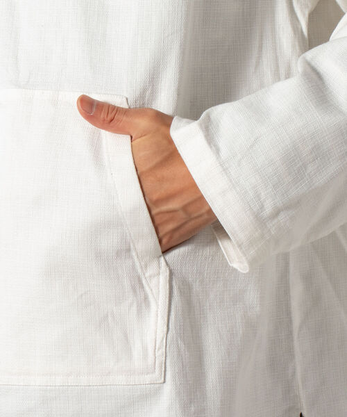 GLOSTER(グロスター)の「【GLOSTER/グロスター】メキシカンパーカー(パーカー・メンズ・オフホワイト/カーキ/オレンジ・MEDIUM/LARGE)」の5枚目の写真