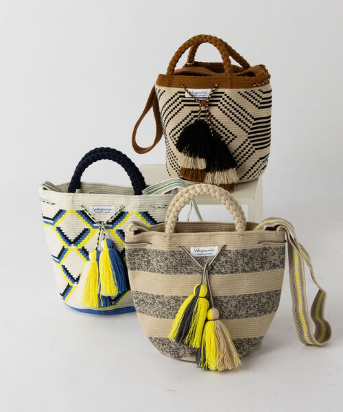 ★wayuula made in COLOMBIA　フリンジ巾着バッグ　ワユーラ ☆wayuula made in COLOMBIA フリンジ巾着バッグ ワユーラ
