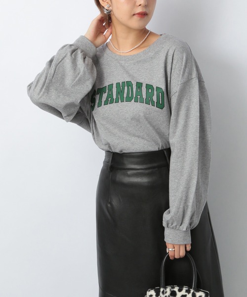 Heather（ヘザー）の「アソートロゴチュニックTEE 219165（Tシャツ/カットソー・レディース・ブラック/グレー/オフホワイト・FREE）」の3枚目の写真