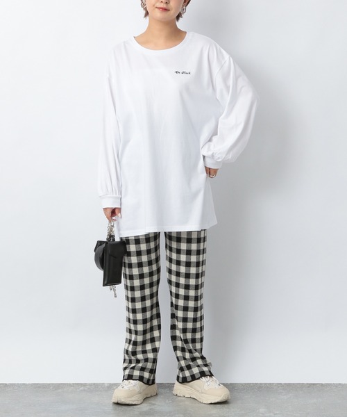 Heather（ヘザー）の「アソートロゴチュニックTEE 219165（Tシャツ/カットソー・レディース・ブラック/グレー/オフホワイト・FREE）」の6枚目の写真