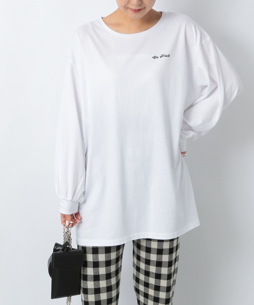 Heather（ヘザー）の「アソートロゴチュニックTEE 219165（Tシャツ/カットソー・レディース・ブラック/グレー/オフホワイト・FREE）」の4枚目の写真