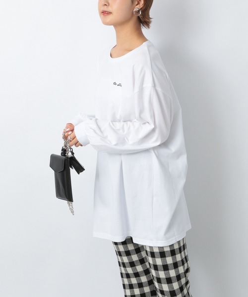 Heather（ヘザー）の「アソートロゴチュニックTEE 219165（Tシャツ/カットソー・レディース・ブラック/グレー/オフホワイト・FREE）」の5枚目の写真