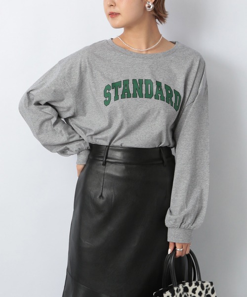 Heather（ヘザー）の「アソートロゴチュニックTEE 219165（Tシャツ/カットソー・レディース・ブラック/グレー/オフホワイト・FREE）」の9枚目の写真